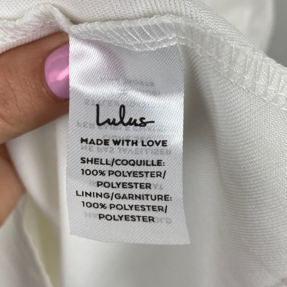 Lulus Dance After Dark White Satin Striped
Skater mini Dress Large - Picture 9 of 10